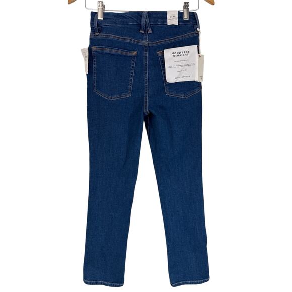 NWT Good American Good Legs Straight Mid-Rise Jeans Blue007 Women’s 4 / 27 - Picture 4 of 10